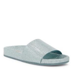 Aldo Shoes - Aldo Slides Light Blue Glitter NIB Aldo Shoes - Aldo Slides Light Blue Glitter NIB